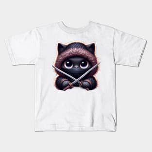 Ninja Cat The Adorable Assassin Kids T-Shirt